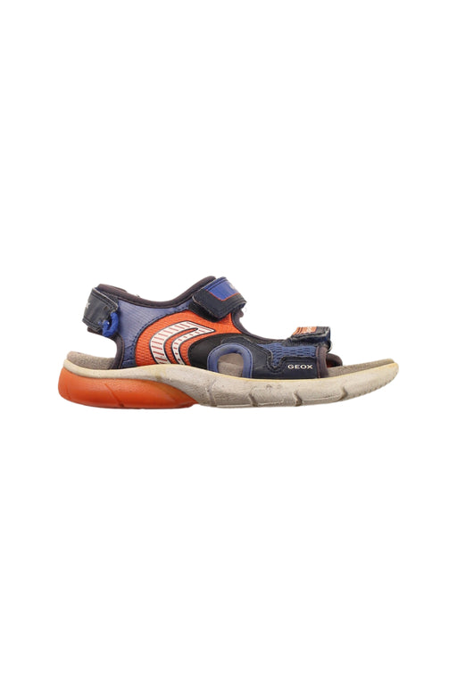 A Blue Sandals from Geox in size 7Y for boy. (Front View)