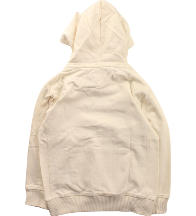 A White Hooded Sweatshirts from Tommy Hilfiger in size 5T for boy. (Back View)