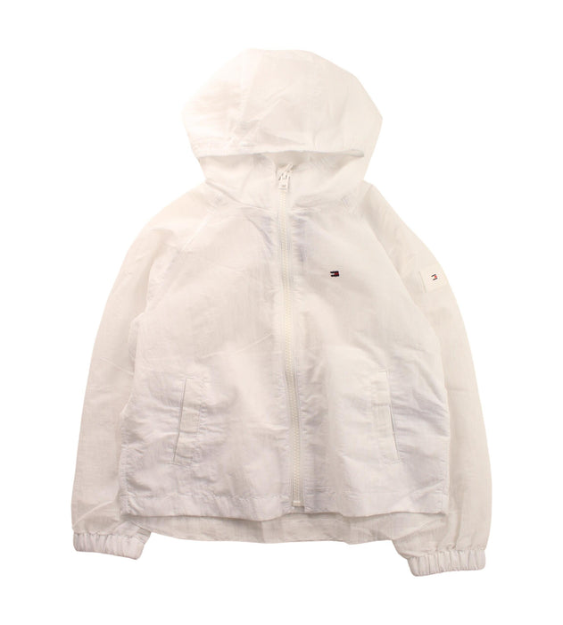 A White Lightweight Jackets from Tommy Hilfiger in size 5T for boy. (Front View)