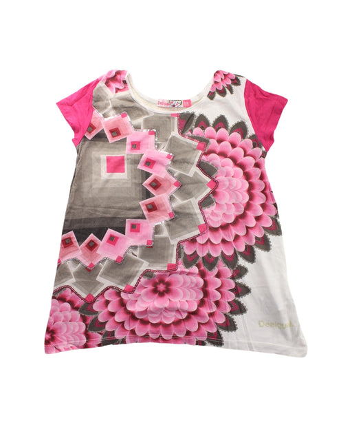 A Pink Short Sleeve T Shirts from Desigual in size 7Y for girl. (Front View)