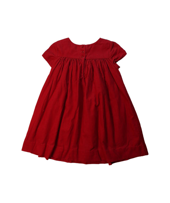 A Red Short Sleeve Dresses from Polo Ralph Lauren in size 4T for girl. (Back View)