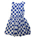 A Blue Sleeveless Dresses from Jacadi in size 12Y for girl. (Back View)