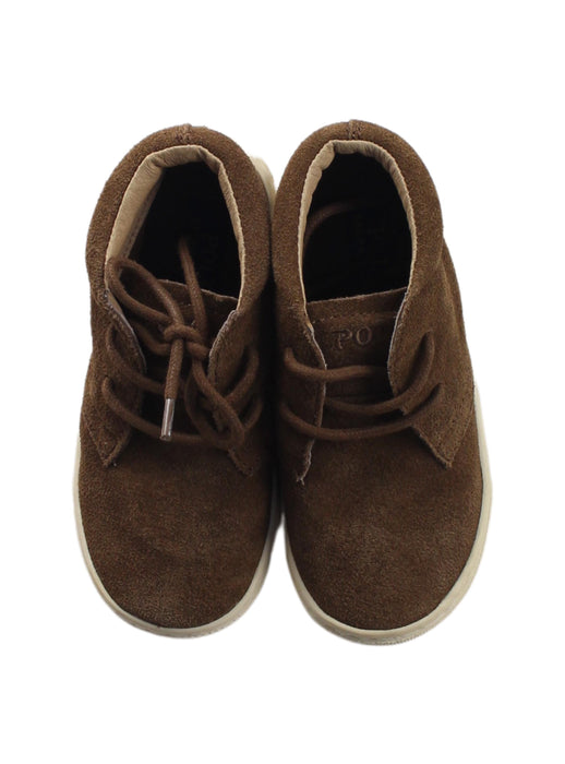 A Brown Sneakers from Polo Ralph Lauren in size 3T for boy. (Back View)