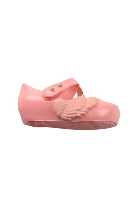 A Pink Flats from Mini Melissa in size 12-18M for girl. (Front View)