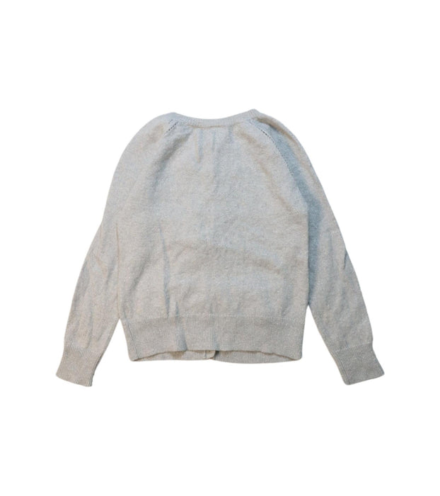 A Grey Cardigans from Petit Bateau in size 4T for girl. (Back View)