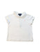 A White Short Sleeve Polos from Polo Ralph Lauren in size 3T for girl. (Front View)