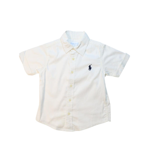 A White Short Sleeve Shirts from Ralph Lauren in size 3T for boy. (Front View)