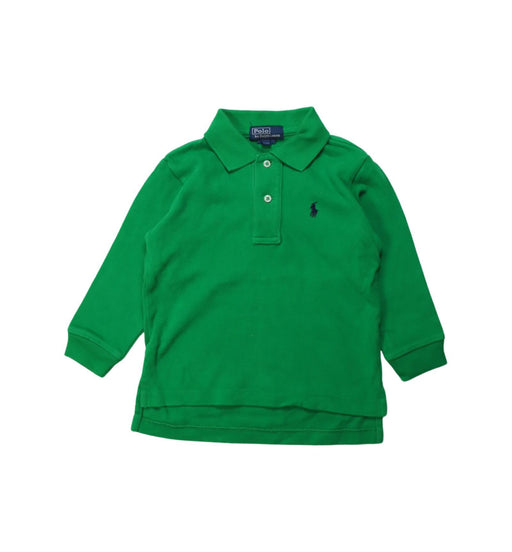 A Green Long Sleeve Polos from Polo Ralph Lauren in size 2T for boy. (Front View)