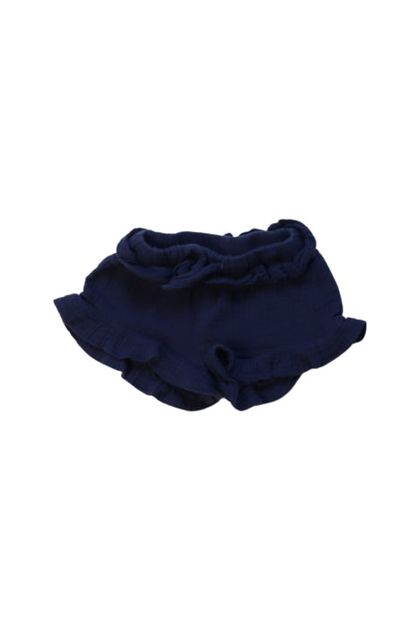 A Navy Shorts from Seed in size 3-6M for girl. (Front View)