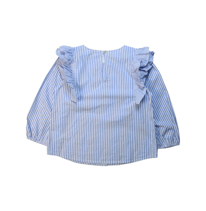 A Blue Long Sleeve Tops from Crewcuts in size 10Y for girl. (Back View)