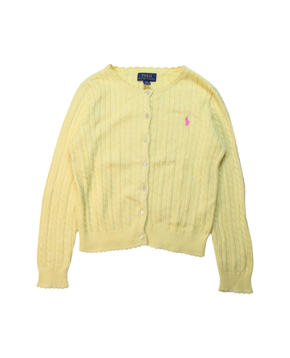 A Yellow Cardigans from Polo Ralph Lauren in size 7Y for girl. (Front View)