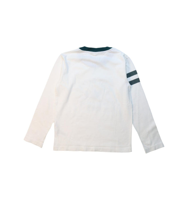 A White Long Sleeve T Shirts from Petit Bateau in size 8Y for boy. (Back View)