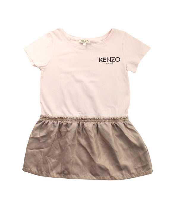 A Beige Short Sleeve Dresses from Kenzo in size 4T for girl. (Front View)