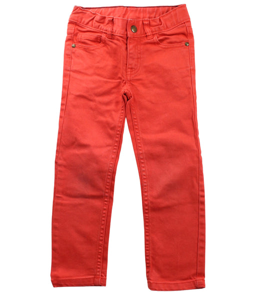 A Orange Casual Pants from Petit Bateau in size 3T for girl. (Front View)