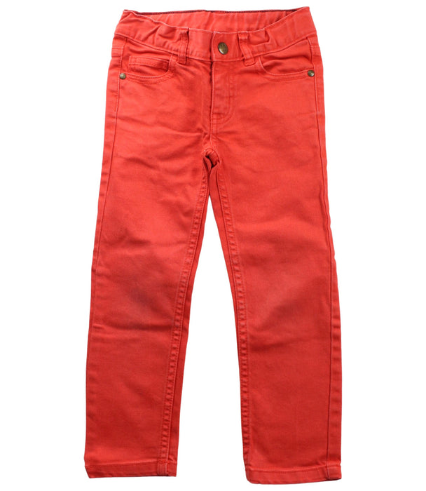 A Orange Casual Pants from Petit Bateau in size 3T for girl. (Front View)