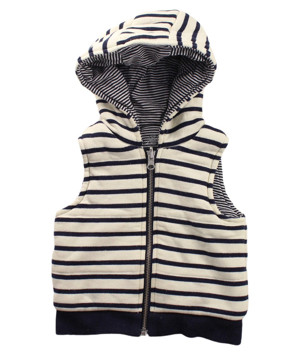 A Blue Outerwear Vests from Petit Bateau in size 3T for boy. (Front View)