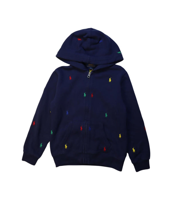 A Multicolour Zippered Sweatshirts from Polo Ralph Lauren in size 7Y for boy. (Front View)