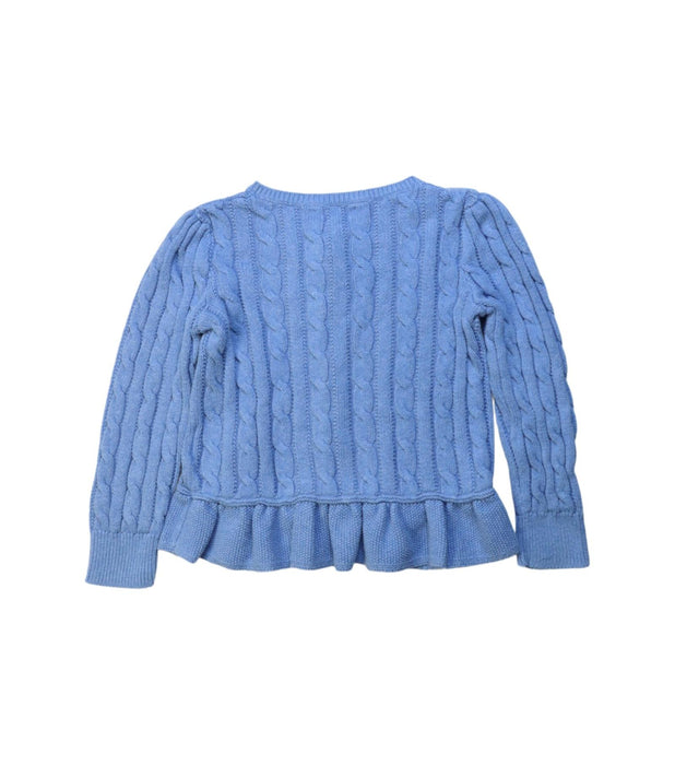 A Blue Cardigans from Polo Ralph Lauren in size 5T for girl. (Back View)