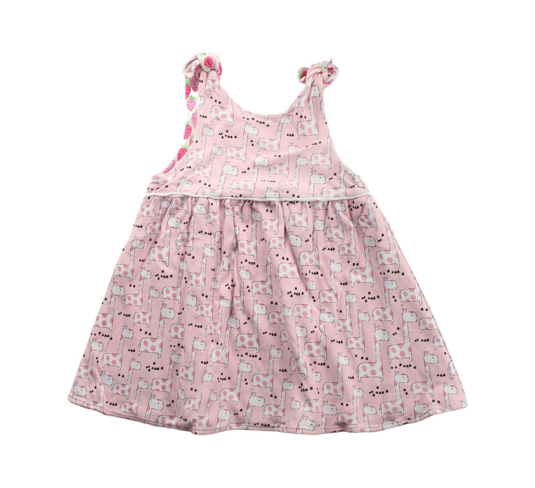 A Pink Sleeveless Dresses from Cotton Pigs in size 18-24M for girl. (Front View)