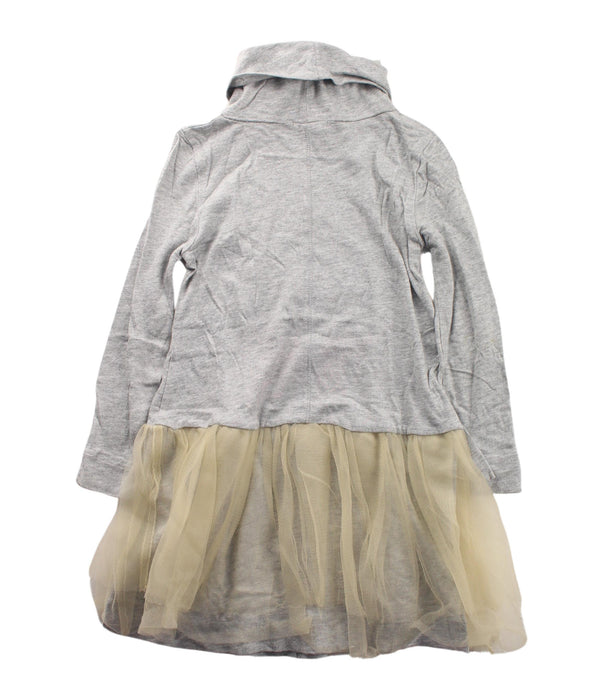 A Grey Long Sleeve Dresses from Crewcuts in size 2T for girl. (Back View)