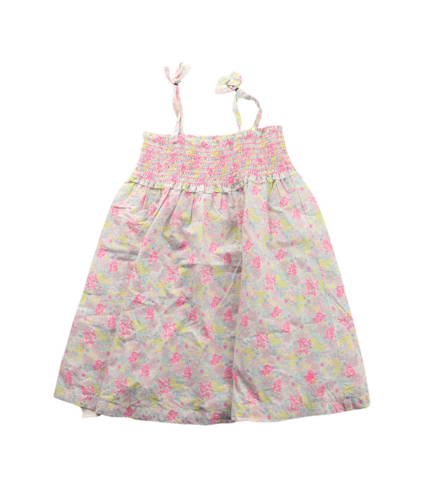 A Pink Sleeveless Dresses from Petit Bateau in size 3T for girl. (Front View)