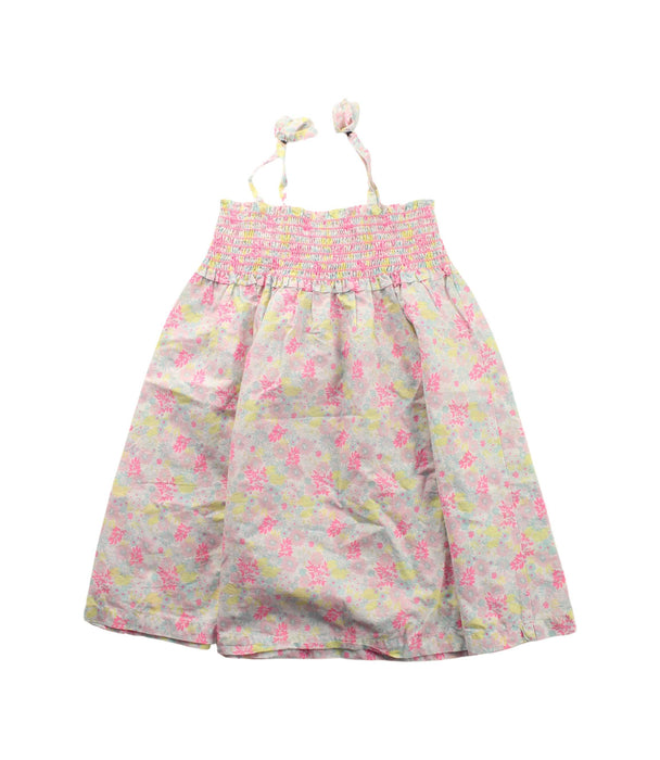 A Pink Sleeveless Dresses from Petit Bateau in size 3T for girl. (Back View)