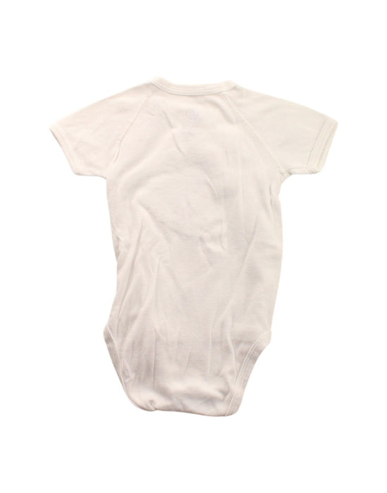 A White Short Sleeve Bodysuits from Petit Bateau in size 3-6M for neutral. (Back View)