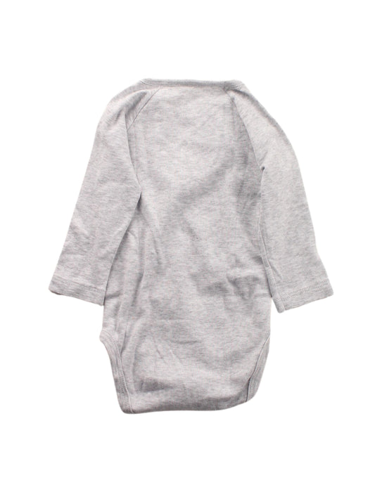 A Grey Long Sleeve Bodysuits from Petit Bateau in size 3-6M for boy. (Back View)