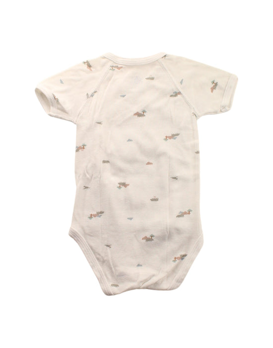 A White Short Sleeve Bodysuits from Petit Bateau in size 3-6M for neutral. (Back View)