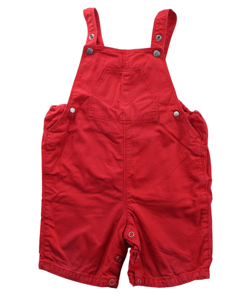 A Red Overall Shorts from Petit Bateau in size 2T for boy. (Front View)