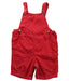 A Red Overall Shorts from Petit Bateau in size 2T for boy. (Front View)