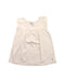 A White Sleeveless Dresses from Petit Bateau in size 4T for girl. (Front View)