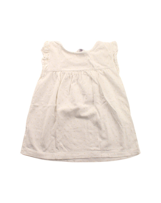 A White Sleeveless Dresses from Petit Bateau in size 4T for girl. (Back View)