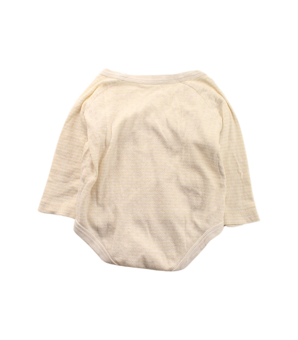 A White Long Sleeve Bodysuits from Natures Purest in size 3-6M for neutral. (Back View)