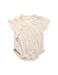 A White Short Sleeve Bodysuits from Natures Purest in size 3-6M for neutral. (Front View)