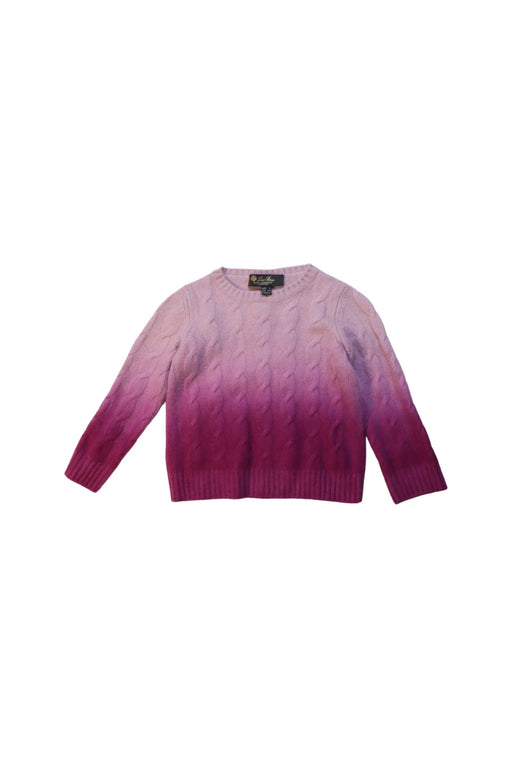 A Pink Knit Sweaters from Loro Piana in size 4T for girl. (Front View)