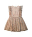 A Brown Sleeveless Dresses from Dior in size 6T for girl. (Back View)