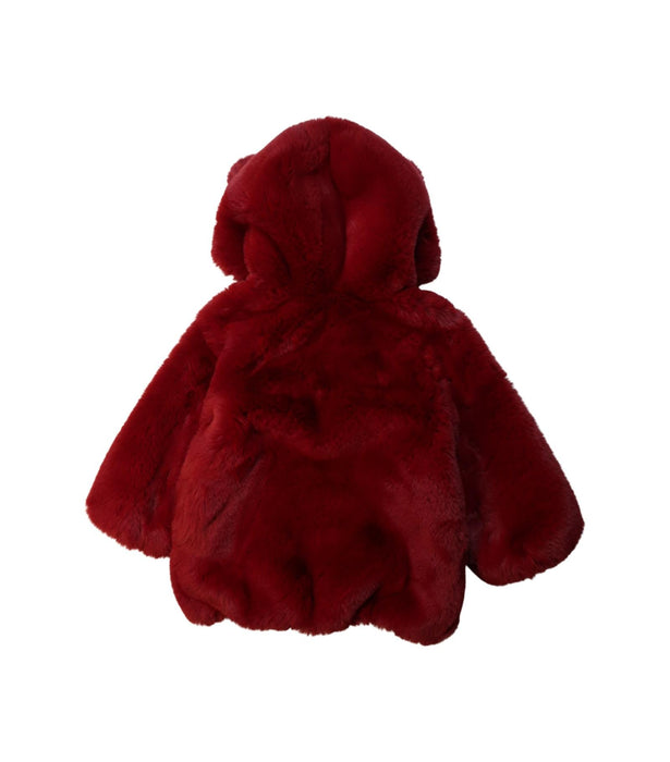 A Red Coats from Dior in size 3T for girl. (Back View)