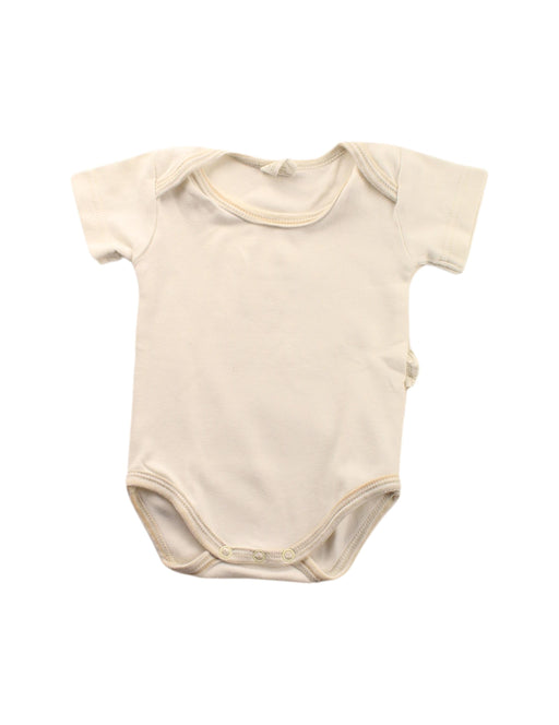 A White Short Sleeve Bodysuits from Organic Natural Charm in size 0-3M for neutral. (Front View)