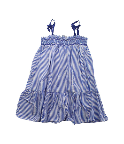 A Blue Sleeveless Dresses from Jacadi in size 3T for girl. (Front View)