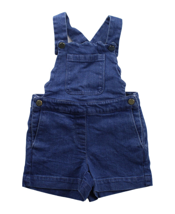 A Blue Overall Shorts from Jacadi in size 3T for girl. (Front View)
