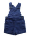 A Blue Overall Shorts from Jacadi in size 3T for girl. (Front View)