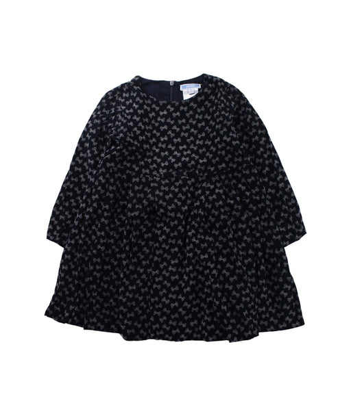 A Navy Long Sleeve Dresses from Jacadi in size 3T for girl. (Front View)