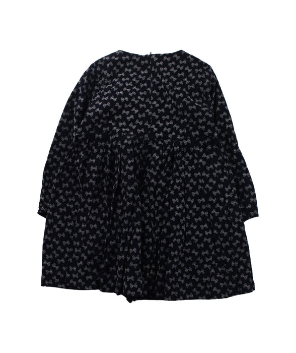 A Navy Long Sleeve Dresses from Jacadi in size 3T for girl. (Back View)