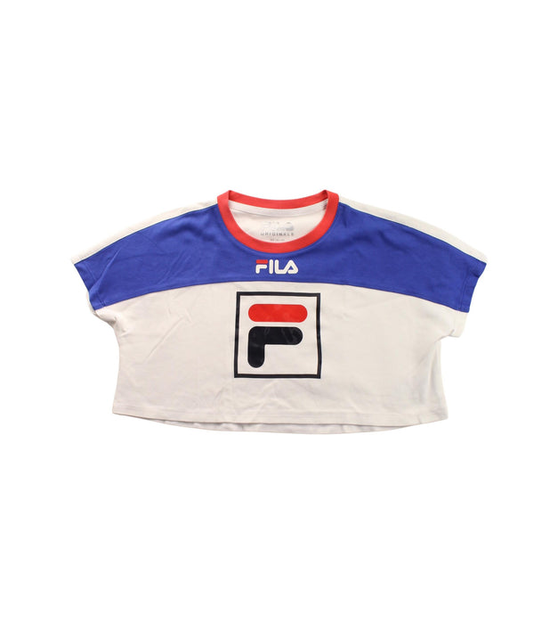 A White Short Sleeve Tops from Fila in size 10Y for girl. (Front View)