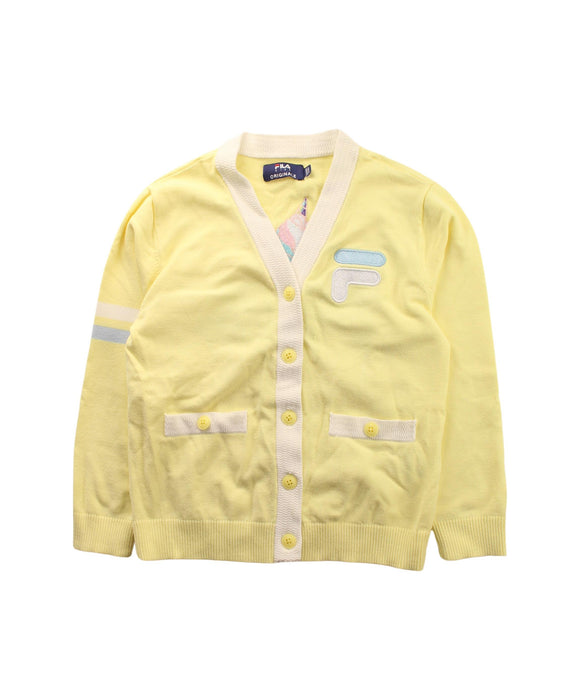 A Yellow Cardigans from Fila in size 7Y for boy. (Front View)