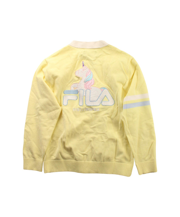 A Yellow Cardigans from Fila in size 7Y for boy. (Back View)