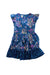 A Blue Short Sleeve Dresses from Monsoon in size 6T for girl. (Front View)