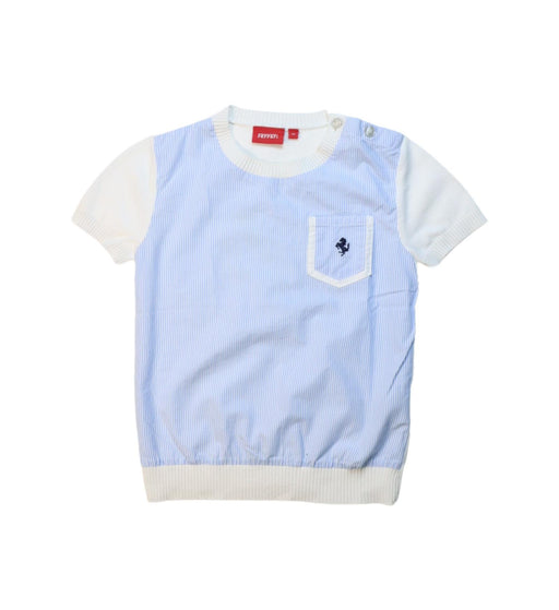 A White Short Sleeve Tops from Ferrari in size 4T for boy. (Front View)