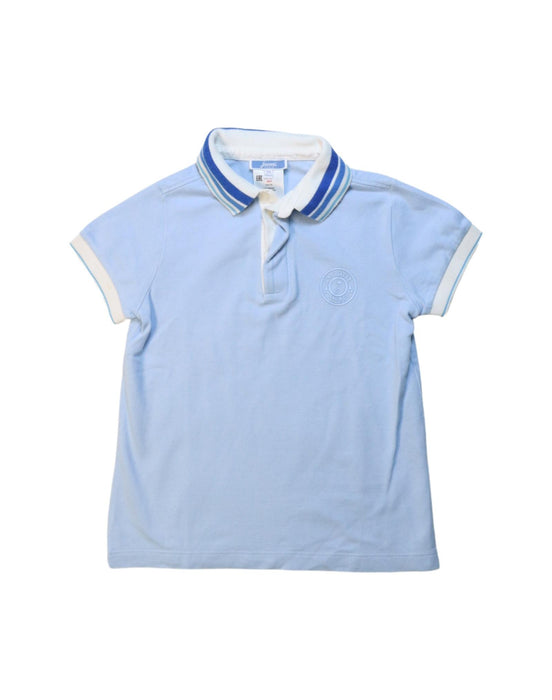 A Blue Short Sleeve Polos from Jacadi in size 4T for boy. (Front View)